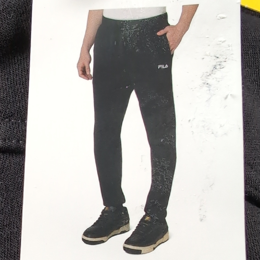 S: Fila Black Athletic Joggers with Elastic Waistband